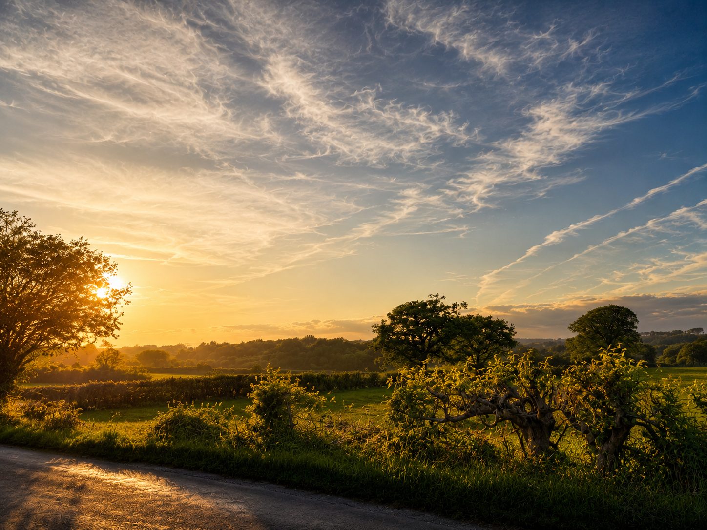 A quiet lane running towards the light near Lindfield